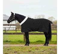 Mokuyary Couverture Équine Noir 125 cm Fleece Polaire Couverture pour Chevaux, Cheval, Extérieur et écurie