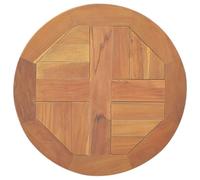 Mokuyary Dessus de Table Bois de Teck Solide Rond 2,5 cm 40 cm Plateau de Remplacement pour Table Basse, Table à Manger, Bureau, Cuisine