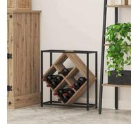 Mokuyary Étagère à vin Chêne Artisanal 51 x 18 x 52,5 cm, Étagère à Vin Porte-Bouteilles, Range Bouteille Organisateur de Stockage pour Cave, Cuisine, Bars, Chambre, Salle à Manger