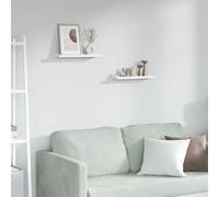 Mokuyary Étagère Murale avec Étagère Lot de 2 Marbre Blanc 40 x 9 x 3 cm Tablette Flottant, Rangement Organisateur Suspendue Décoration pour Salon, Cuisine, Bureau, Salle de Bain