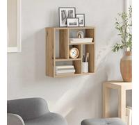 Mokuyary Étagère murale en chêne artisan, 45 x 16 x 45 cm, en bois, étagère flottante, étagères suspendues décoratives, étagère murale pour décoration murale, chambre à coucher, cuisine, bureau, salon