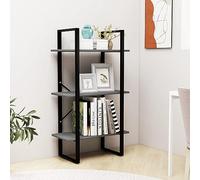 Mokuyary Étagère sur pied, gris, 60 x 30 x 105 cm, en bois de pin massif, pour charges lourdes, pour cave, rangement, atelier, salon, chambre à coucher, cuisine