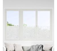 Mokuyary Film de fenêtre Statique Motif Fleurs 60 x 500 cm PVC, Film d’Intimité pour Vitre Bureau Chambre Cuisine Maison