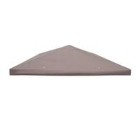 Mokuyary Housse de Gazebo 300x300 cm Taupe Polyester et Acier Jardin