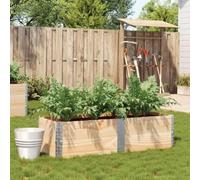 Mokuyary Jardinière 150x50 cm Bois de pin Massif Lit Surélevé de Jardin, Bac de Plantation pour Cultiver Fleur Plantes Succulentes, Terrasse, Patio, Balcon -B