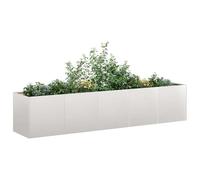 Mokuyary Jardinière 200x40x40 cm Acier Inoxydable Lit Surélevé de Jardin, Bac de Plantation pour Cultiver Fleur Plantes Succulentes, Terrasse, Patio, Balcon