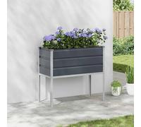 Mokuyary Jardinière Anthracite 100 x 45 x 90 cm Acier galvanisé Lit Surélevé de Jardin, Bac de Plantation pour Cultiver Fleur Plantes Succulentes, Terrasse, Patio, Balcon