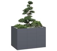 Mokuyary Jardinière Anthracite 120x80x80 cm Acier Lit Surélevé de Jardin, Bac de Plantation pour Cultiver Fleur Plantes Succulentes, Terrasse, Patio et Balcon