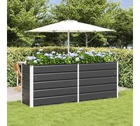 Mokuyary Jardinière Anthracite 480 x 50 x 45 cm Acier galvanisé Lit Surélevé de Jardin, Bac de Plantation pour Cultiver Fleur Plantes Succulentes, Terrasse, Patio, Balcon -C