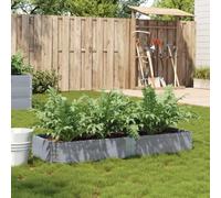 Mokuyary Jardinière Gris 150x50 cm Bois Massif de pin Lit Surélevé de Jardin, Bac de Plantation pour Cultiver Fleur Plantes Succulentes, Terrasse, Patio, Balcon -A