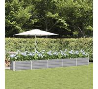 Mokuyary Jardinière Gris Clair 480 x 50 x 45 cm Acier galvanisé Lit Surélevé de Jardin, Bac de Plantation pour Cultiver Fleur Plantes Succulentes, Terrasse, Patio, Balcon -H