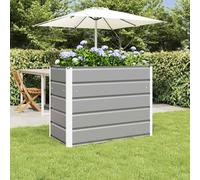 Mokuyary Jardinière Gris Clair 480 x 50 x 45 cm Acier galvanisé Lit Surélevé de Jardin, Bac de Plantation pour Cultiver Fleur Plantes Succulentes, Terrasse, Patio, Balcon -A