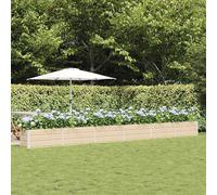 Mokuyary Jardinière Ivoire 480 x 50 x 45 cm Acier galvanisé Lit Surélevé de Jardin, Bac de Plantation pour Cultiver Fleur Plantes Succulentes, Terrasse, Patio, Balcon -I