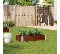 Mokuyary Jardinière Marron 100x50 cm Bois Massif de pin Lit Surélevé de Jardin, Bac de Plantation pour Cultiver Fleur Plantes Succulentes, Terrasse, Patio, Balcon -A