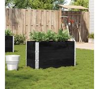 Mokuyary Jardinière Noir 100x50 cm Bois Massif de pin Lit Surélevé de Jardin, Bac de Plantation pour Cultiver Fleur Plantes Succulentes, Terrasse, Patio, Balcon -C