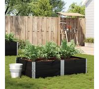 Mokuyary Jardinière Noir 150x100 cm Bois Massif de pin Lit Surélevé de Jardin, Bac de Plantation pour Cultiver Fleur Plantes Succulentes, Terrasse, Patio, Balcon -B