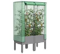 Mokuyary Jardinière surélevée avec Housse Aspect rotin 80x40x140 cm Lit Surélevé de Jardin, Bac de Plantation pour Cultiver Fleur Plantes Succulentes, Terrasse, Patio, Balcon -A