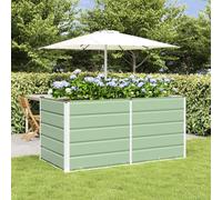 Mokuyary Jardinière Vert 160 x 80 x 75 cm Acier Lit Surélevé de Jardin, Bac de Plantation pour Cultiver Fleur Plantes Succulentes, Terrasse, Patio, Balcon