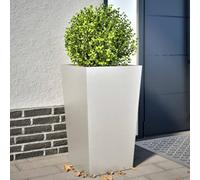 Mokuyary Jardinières 2 Pièce 45x45x75 cm Acier Inoxydable Lit Surélevé de Jardin, Bac de Plantation pour Cultiver Fleur Plantes Succulentes, Terrasse, Patio et Balcon