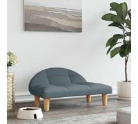 Mokuyary Lit pour Chien Gris foncé 70x52x30 cm Tissu Canapé pour Chien, Antidérapant Panier de Chien pour Petit Moyen Chiens et Chats