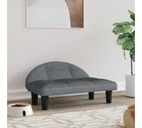 Mokuyary Lit pour Chien Gris foncé 70x52x30 cm Velours Canapé pour Chien, Antidérapant Panier de Chien pour Petit Moyen Chiens et Chats