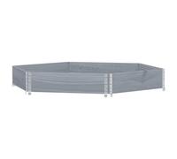 Mokuyary Lit Surélevé hexagonale Gris 160x160 cm Bois de pin Massif Jardinière de Jardin, Bac de Plantation pour Cultiver Fleur Plantes Succulentes, Terrasse, Patio et Balcon