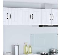 Mokuyary Lot de 2 armoires de cuisine suspendues - Blanc brillant - 30 x 31 x 40 cm - 2 armoires murales (1 porte)