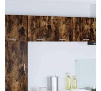 Mokuyary Lot de 2 armoires suspendues en chêne fumé et blanc - 40 x 31 x 40 cm - Armoires murales de cuisine, de salle de bain - Modèle 2 armoires suspendues (1 porte) - Largeur : 40 cm - Hauteur : 40