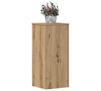 Mokuyary Lot de 2 supports de plantes en bois de chêne artisian 30 x 30 x 70 cm Étagère creuse haute résistance qui peut être remplie de sable et de gravier pour fleurs, pot, plante de maison