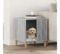 Mokuyary Maison pour Chiens Gris Sonoma 44 x 42 x 49 cm Chenil pour Chien Facile à Assembler pour Extérieur, Jardin, Terrasse