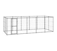 Mokuyary Niche d'extérieur en acier 12,1 m² grande cage pour chiens en plein air, exercice pour animaux de compagnie, zones d'entraînement