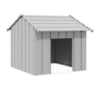 Mokuyary Niche pour Chien avec Toit Noir 85x107x81 cm Acier galvanisé Chenil pour Chien Facile à Assembler pour Extérieur, Jardin, Terrasse