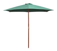 Mokuyary Parasol avec Poteau en Bois 270x270 cm Vert Jardin