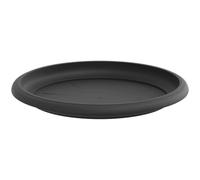 Mokuyary Plateau à Fleurs Rond 24 pièce Noir Ø 19 x 2 cm Plastique Soucoupe Pot Fleur, Coupelle pour Plantes d'intérieur et d'extérieur
