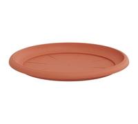 Mokuyary Plateau à Fleurs Rond 24 pièce Rouge Brique Ø 27 x 2,5 cm Soucoupe Pot Fleur, Coupelle pour Plantes d'intérieur et d'extérieur