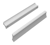 Mokuyary Poignée Uni 2 pièce Argenté 105.7 x 7.4 x 15.5 mm Aluminium Poignées de Porte pour Tiroirs de Placard, Armoire de Cuisine, Buffets, Meubles de Rangement