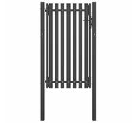Mokuyary Portail de clôture de Jardin Acier 1x2,25 m Anthracite Portillon de Jardin, Clôture de Extérieure Porte pour Cour, Arrière, Patio, Terrasse