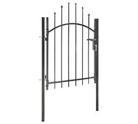 Mokuyary Portail de Jardin Woerden Acier 1x1 m Noir Portillon de Jardin, Clôture de Extérieure Porte pour Cour, Arrière, Patio, Terrasse