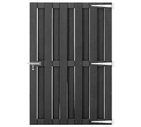 Mokuyary Portillon WPC 100x150 cm Gris Portillon de Jardin, Clôture de Extérieure Porte pour Cour, Arrière, Patio, Terrasse