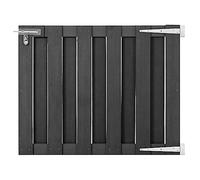 Mokuyary Portillon WPC 100x80 cm Gris Portillon de Jardin, Clôture de Extérieure Porte pour Cour, Arrière, Patio, Terrasse