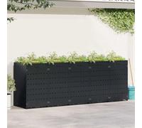 Mokuyary Poubelle de chariot pour 5 conteneurs - Noir - 340 x 77,5 x 121,5 cm - Avec portes pour poubelles - Abri à ordures pour poubelles