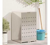 Mokuyary Roulement de conteneur à ordures avec couvercle de levage à gaz pour 240 l - Argent - Abri à déchets pour poubelles - Revêtement de poubelle