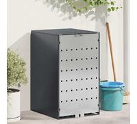 Mokuyary Roulement de poubelles avec couvercle de levage à gaz pour poubelle de 240 l - Anthracite - Abri à poubelles - A2