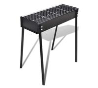 Mokuyary Support de Barbecue au Charbon de Bois Carré 75x28 cm, Grill à Charbon de Bois à Barbecue pour Terrasse, Extérieur, Jardin, Camping