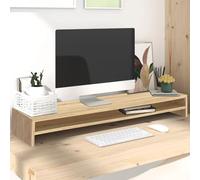 Mokuyary Support pour moniteur en chêne Sonoma - 100 x 24 x 13 cm - En bois - Ergonomique - Pour ordinateur portable, imprimante, téléviseur