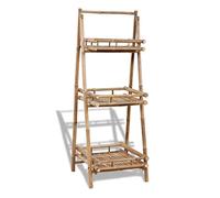 Mokuyary Support pour plantes à 3 étages en bambou - Étagère à plantes pour intérieur et extérieur - Escalier décoratif pour terrasse, balcon, salon
