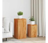 Mokuyary Supports pour Plantes 2 pièce Bois d'acacia Massif, Support de Étagère pour Pot de Fleurs, Porte Plante pour Intérieur, Salon, Jardin, Balcon
