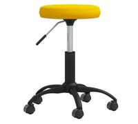 Mokuyary Tabouret de massage en velours jaune moutarde Tabouret de coiffeur Tabouret cosmétique