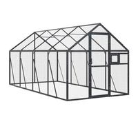 Mokuyary Volière Anthracite 1,79x4x1,85 m Aluminium Jardin