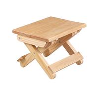 Mokyler Tabouret pliable en bois massif - Tabouret portable pour la maison, le jeu, la pêche, fonctionne dans les chambres, le jardin (23,9 x 19,1 x 17,8 cm)